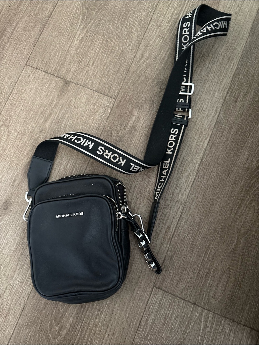 Michael Kors Black Logo Strap Belt Bag